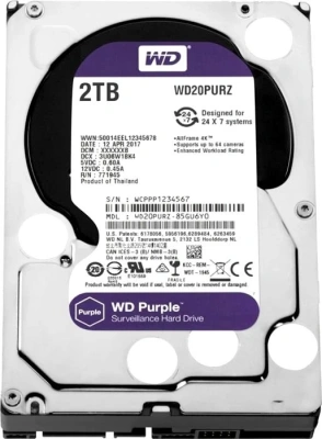 Жесткий диск 2000Gb WD Purple WD20PURZ