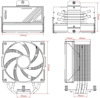 Кулер для процессора ID-Cooling A410 Frozn TD Black
