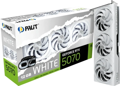 Видеокарта GeForce RTX 5070 12Gb Palit White OC NE75070U19K9-GB2050W