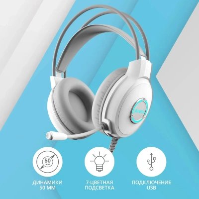 Наушники с микрофоном A4Tech Fstyler FH300U White