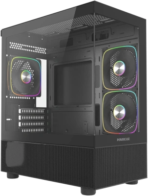 Корпус Powercase Vision Micro M2 ARGB Black (CVMBM2-A3)