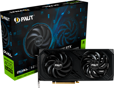 Видеокарта GeForce RTX 4070 Super 12Gb Palit Dual NED407S019K9-1043D