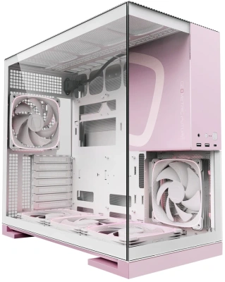 Корпус Geometric Future Model 5 White Pink with fans