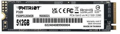 Накопитель SSD M2 512Gb Patriot P320P512GM28