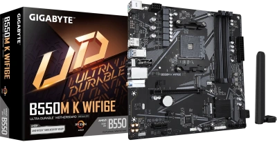 Материнская плата AM4 Gigabyte B550M K WF6E