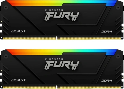 Модуль памяти DDR4 32Gb (2x16Gb Kit) Kingston 3200 Fury Beast RGB KF432C16BB12AK2/32