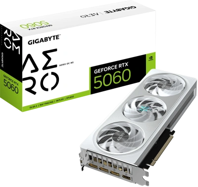 Видеокарта GeForce RTX 5060 8Gb Gigabyte GV-N5060AERO OC-8GD