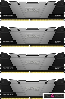 Модуль памяти DDR4 64Gb (4x16Gb Kit) Kingston 3200 Fury Renegade KF432C16RB12K4/64