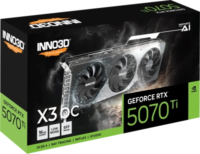 Видеокарта GeForce RTX 5070Ti 12Gb INNO3D X3 OC N507T3-16D7X-176068N