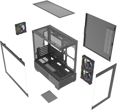 Корпус Powercase Vision Micro S4B (CVMMSHB-A3)