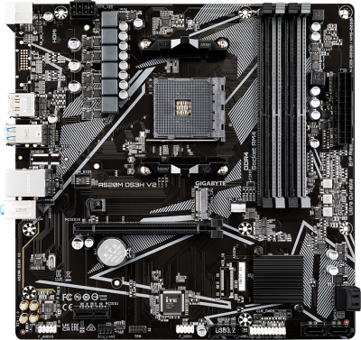 Материнская плата AM4 Gigabyte A520M DS3H V2