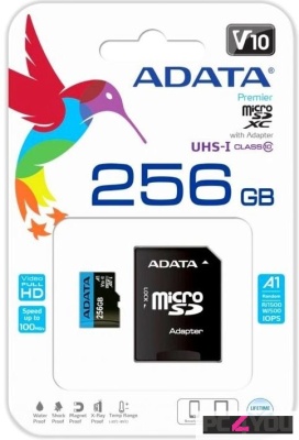 Карта памяти MicroSDXC 256Gb Adata AUSDX256GUICL10A1-RA1