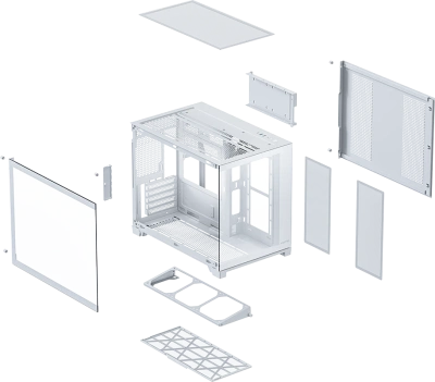 Корпус Xastra QW500M 6ARGB-C10-UC White QW500M-6FM12A-C10-UC-WH