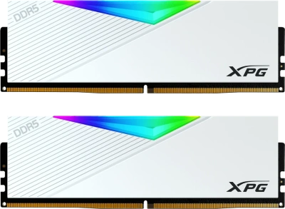 Модуль памяти DDR5 32Gb (2x16Gb Kit) AData 6400 XPG Lancer RGB White AX5U6400C3216G-DCLARWH