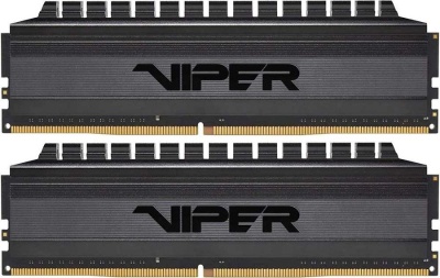 Модуль памяти DDR4 32Gb Patriot 3200 Viper 4 Blackout PVB432G320C6K (2x16Gb Kit)