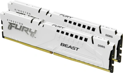 Модуль памяти DDR5 64Gb (2x32Gb Kit) Kingston 5200 Fury Beast White KF552C40BWK2-64