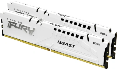 Модуль памяти DDR5 64Gb (2x32Gb Kit) Kingston 6000 Fury Beast White KF560C36BWEK2-64