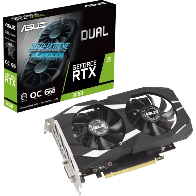 Видеокарта GeForce GTX 3050 6Gb Asus DUAL-RTX3050-O6G