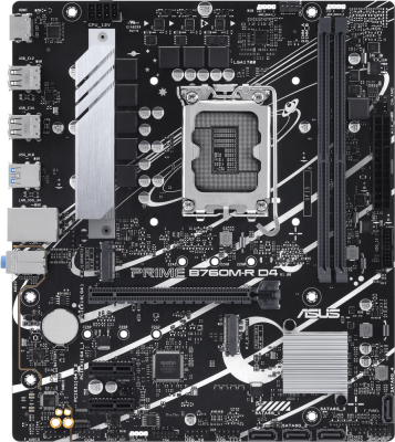 Материнская плата 1700 Asus B760M-R D4 Prime