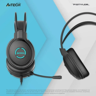 Наушники с микрофоном A4Tech Fstyler FH300U Black