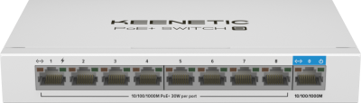 Коммутатор 8port Keenetic PoE+ Switch 9 (KN-4710)