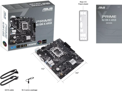 Материнская плата 1700 Asus H610M-K ARGB Prime