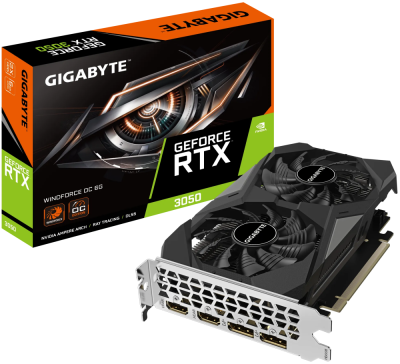 Видеокарта GeForce RTX 3050 6Gb Gigabyte GV-N3050WF2OC-6GD