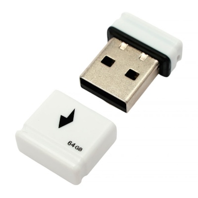 Флешка USB2 64Gb Gembird GFL-2.0-64mini White