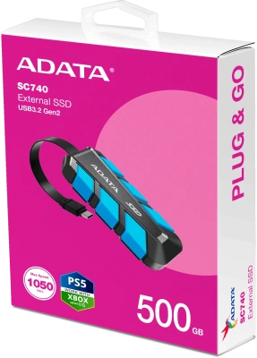 Внешний SSD 500Gb AData SC740 SC740-500G-CBU