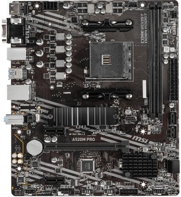Материнская плата AM4 MSI A520M PRO