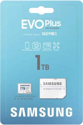 Карта памяти MicroSDXC 1Tb Samsung EVO Plus MB-MC1T0SA/EU